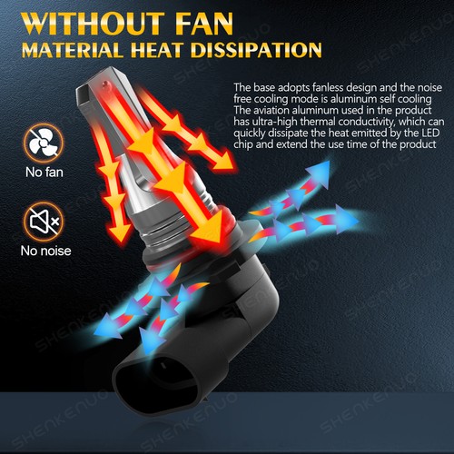 9005 H11 LED HEADLIGHT KIT Combo Bulbs 10000K High&Low Beam Super Bright White - Foto 5 di 37