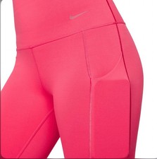 New- Size Small- Nike Universa High Waisted Legging 7/8 Pink Retail 110