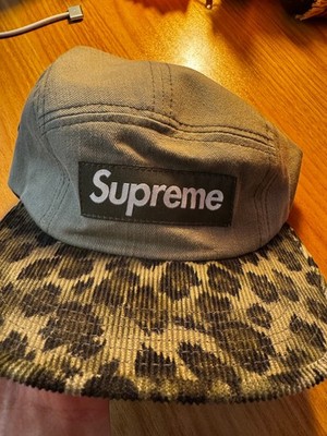 Supreme F/W 11 Safari Leopard Olive Box Logo 5 Panel Camp Cap Hat