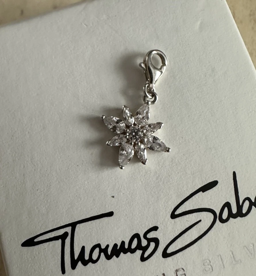 Thomas Sabo Charm Eisblume Stern Weiß Zirkon - Bild 2 von 4