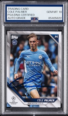 COLE PALMER SIGNED AUTOGRAPHED TRADING CARD PSA DNA AUTO GRADE 10