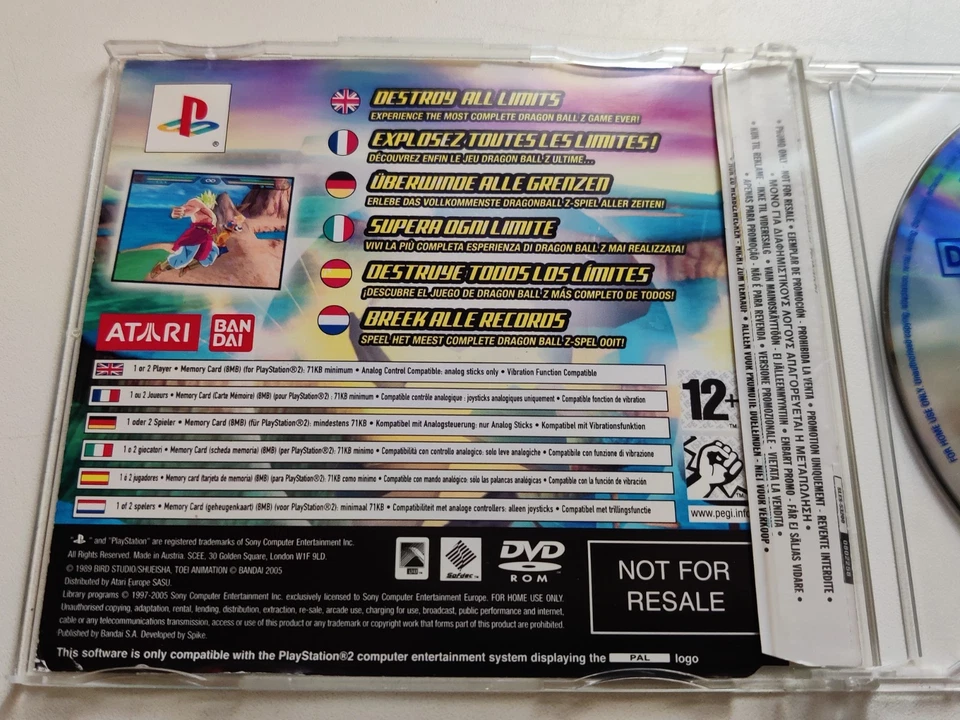 RARE Dragon Ball Z Budokai Tenkaichi PS2 PROMO PlayStation 2 (FULL GAME) - Image 3 of 3