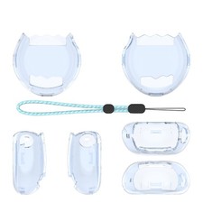 Transparent Protective Cover For Tamagotchi Paradise Console Case with Lanyard