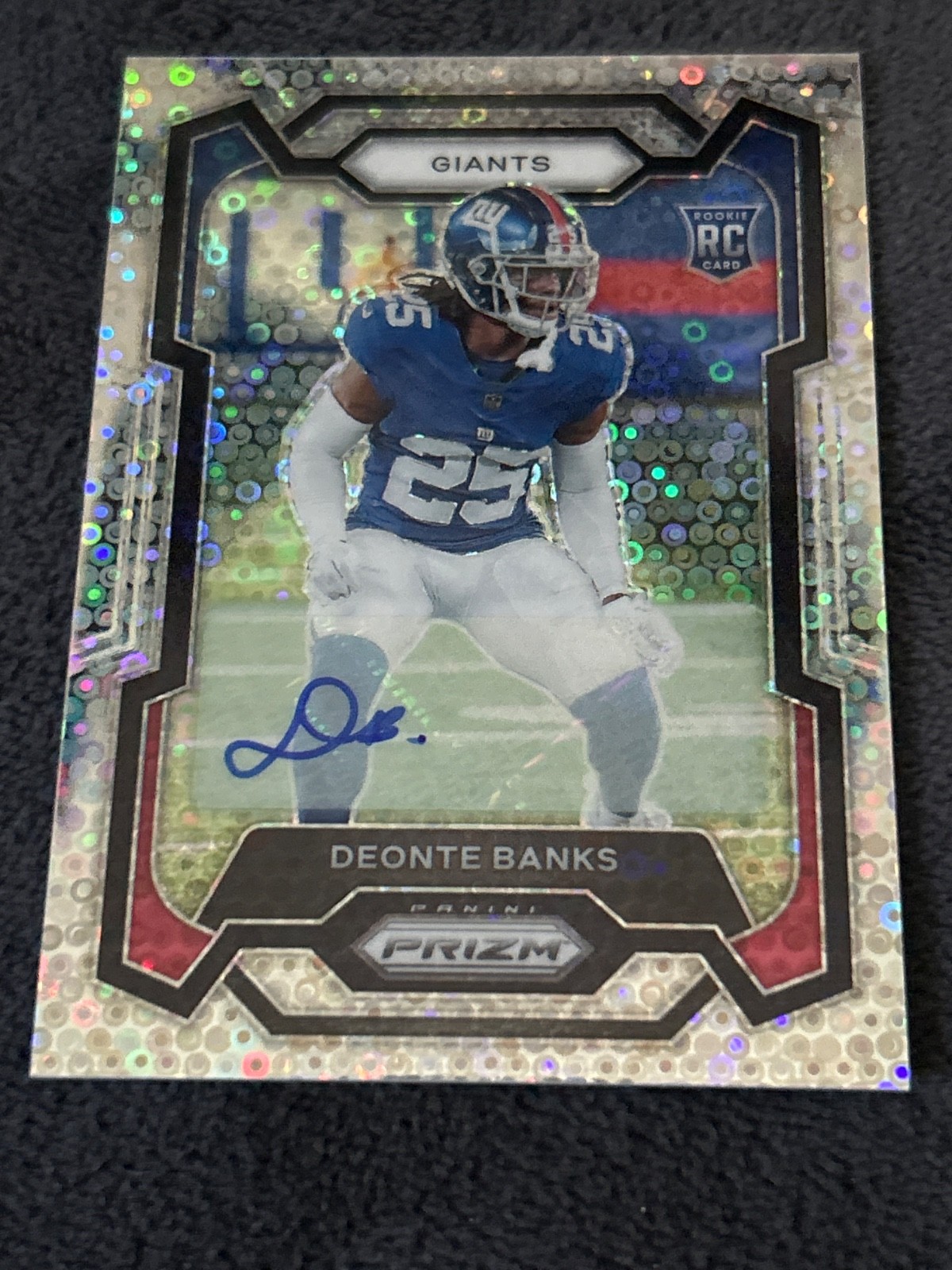 Deonte Banks Panini Prizm #376 Autograph No Huddle