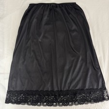 Vintage Sears Half Slip Womens 2XL Lace Nylon Tricot Antron USA 36/38 Waist