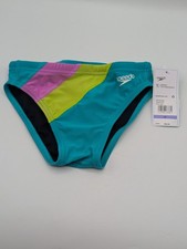 Speedo Boys Youth Size 26 Vibe Collection Endurance Brief Swim Suit Acid Lime