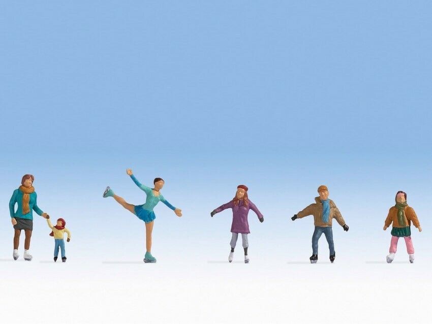 Ice Skaters (6) HO Gauge figures Noch 15824