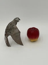 Vintage Brutalist Metal Bird Sculpture Welded 5” Cut Metal Handcrafted Rustic