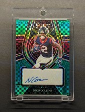 NICO COLLINS Rookie Auto 2022 Select Green Checker Power Prizm SSP /5 RC