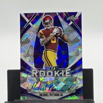 2020 Leaf Metal Rookie Autograph #MR-MPJ Michael Pittman Jr. Crystal Purple #/10