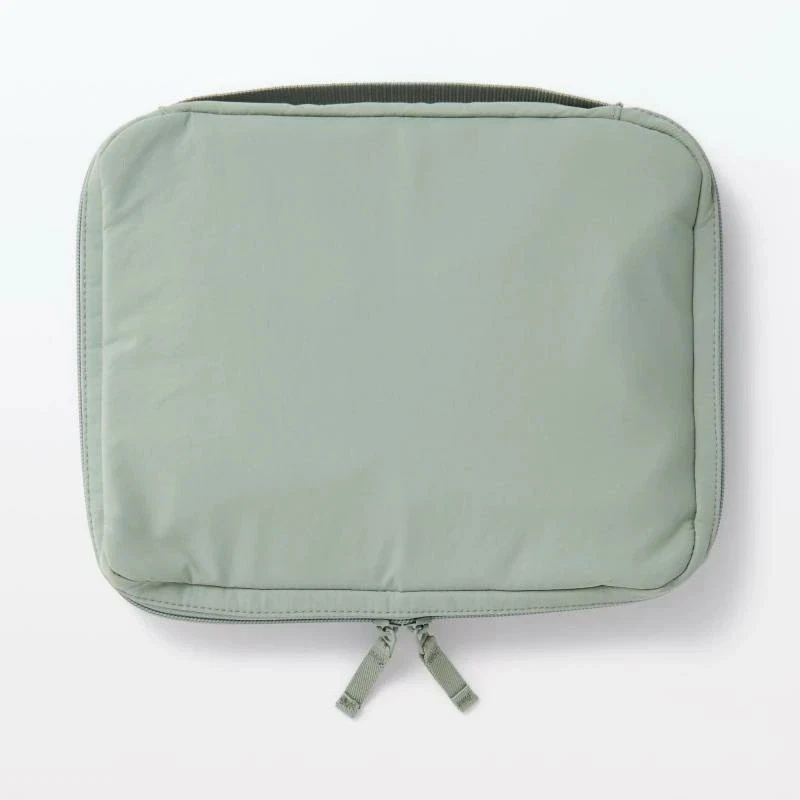 Estuche de colección ancho MUJI A5 con bolsillos seleccionables verde musgo 280x220x35 mm JP Foto 2 de 4