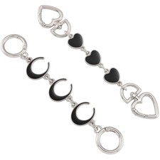 Silver Bag Extender Chain Purse Strap Extender Chain Purse Charms Bla