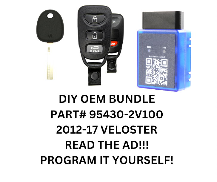 DIY BUNDLE FOR OEM 2012-17 HYUNDAI VELOSTER 95430-2V100 PROGRAM IT YOURSELF!!