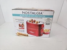Nostalgia Retro Pop-Up Hot Dog Toaster NIB Red 2-Link & Bun Kitchen Appliance