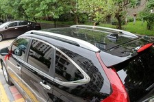 Juego de barras portaequipajes de riel lateral plateado para Honda CR-V CRV 2012-2020