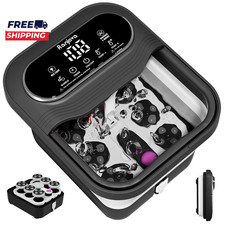 Collapsible Foot Spa Electric Rotary Massage Foot Bath with Heat Bubble Temp C