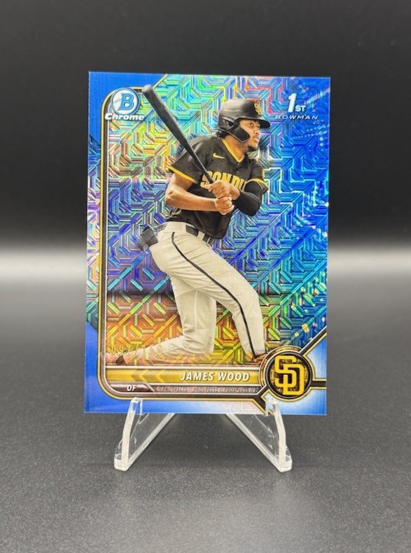 JAMES WOOD 2022 1st Bowman Chrome BLUE MOJO REFRACTOR #/150 🔵 #bcp-108