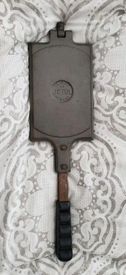 Vintage Jotul Norway Rectangular Cast Iron Krumkake Pizzelle Goro Cookie Iron