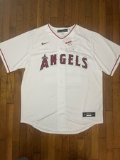 Nike Men's Large Los Angeles Angels #22 David Fletcher White Home Team Jersey