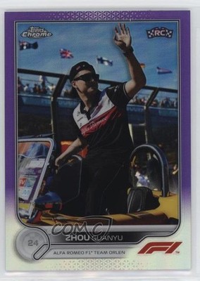 2022 Chrome Formula 1 F1 Racers Purple Refractor /399 Zhou Guanyu Rookie RC he4