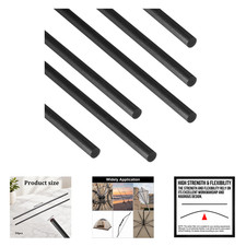 Carbon Fiber Rods 3mm Diameter 400mm Length Pack of 10 Black DIY Model Airplane
