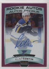 2019-20 O-Pee-Chee Platinum Rookie Autos Matte Pink 66/99 Klim Kostin Auto 1qa6