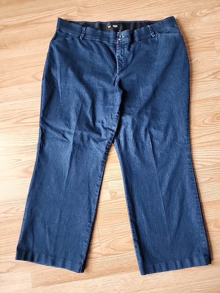 Pantalones de mezclilla Lee Plus para mujer pantalón ajuste regular talla 20W pequeño bolsillo flexible movimiento Foto 4 de 4