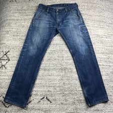 Levi?s 514 Jeans Buckle Back Jeans 34x32 * Dark wash cotton Custom With Patch