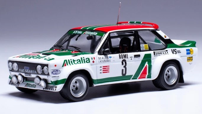 MODELLINO AUTO STATICO IXO FIAT 131 ABARTH ALEN RALLY MONTE CARLO 1979 1/43 - Immagine 3 di 4