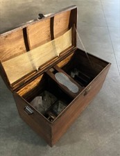 Baule antico Vintage  in legno  Cassapanca Lustrascarpe  