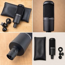 Audio-Technica AT2020 Cardioid Condenser XLR Microphone, Phantom Powered, Black