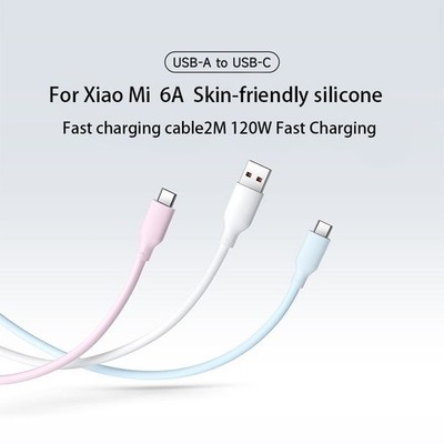 120W USB Turbo Fast Charging Cable 2M For Xiaomi Mi 17 15 14 13 12 11 6A 6