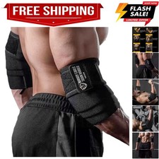 1 Pair, 47" Elastic Elbow Support  Compression Powerlifting, Fitness, Cross ...