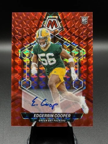 2024 Panini Mosaic - Rookie Autographs Mosaic Edgerrin Cooper #344 Red Prizm...