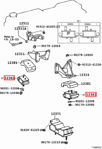 Genuine Toyota LandCruiser 80 Series HZJ 1HZ 4.2 Diesel Front Engine Mount x2 - Picture 4 of 12
