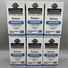 6 Garden of Life Dr. Formulated Probiotics Platinum Restore 200 Billion 168 Caps