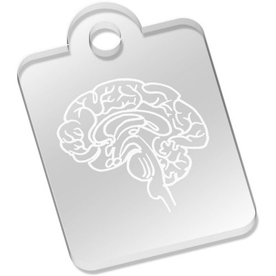 Schlüsselanhänger/Schlüsselanhänger ''Half A Brain'' lasergraviert klar Acryl (AK030510)