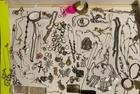 3 Lbs Vintage Costume Jewelry Lot, 31 Rings, Pendants Necklaces Rhinestones