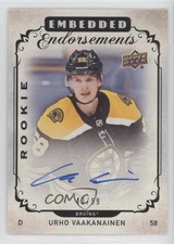 2018-19 Clear Cut Embedded Endorsements Rookies 43/99 Urho Vaakanainen Auto 01qm