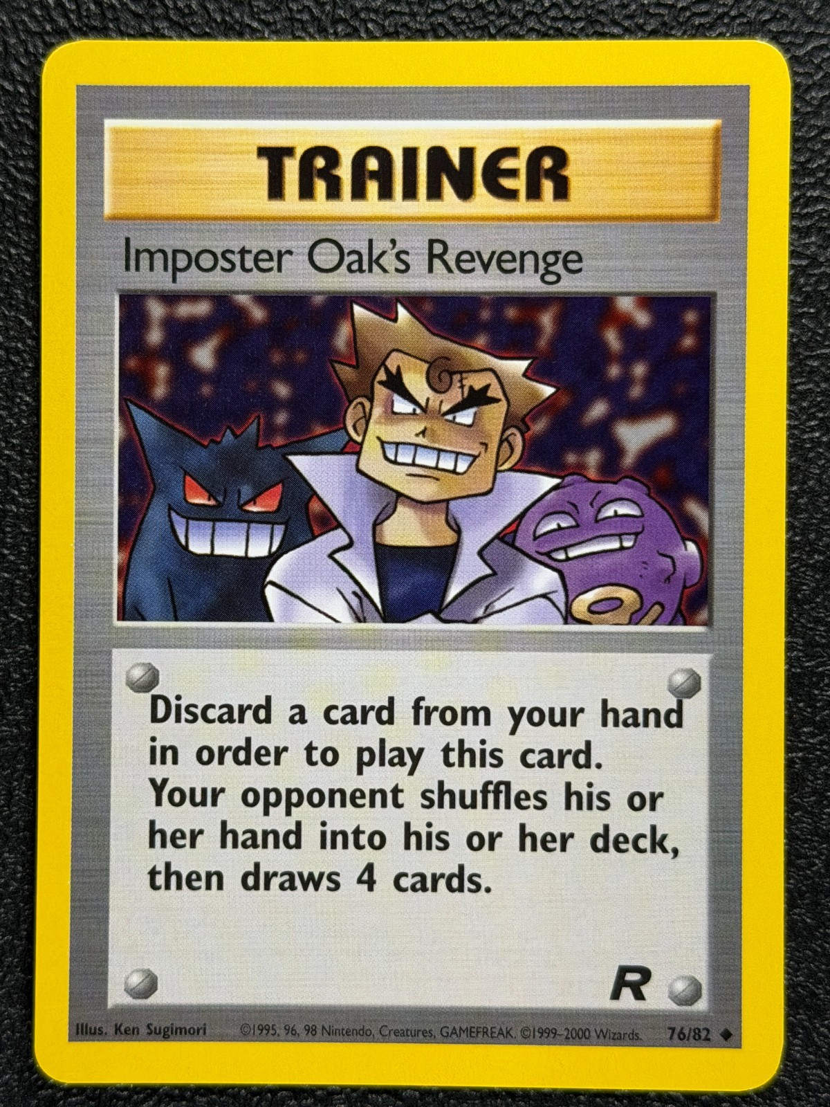 Imposter Oak's Revenge 76/82 Base Set Team Rocket Uncommon TRAINER Card 2000 NM