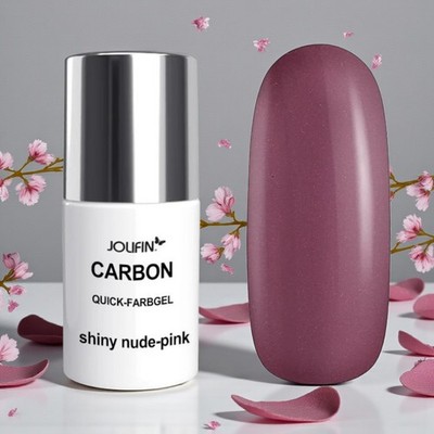 Jolifin UV LED Carbon Quick Nagellack Shiny Nude Pink Nagelstudio Mode Farbgel
