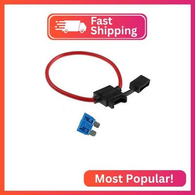 ZOOKOTO Inline Fuse Holder 15A,10 AWG Gauge Wire Car Auto Blade Fuse box 15A Wat