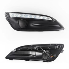 LED Fog Light DRL Daytime Running Turn Signal Lamp Pair for Ford Fiesta 2013-16