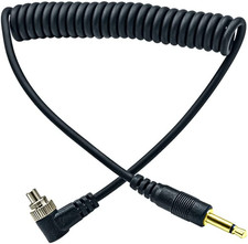 3.5Mm Plug to Male Flash PC Sync Cord Cable 12" 12 Inch for Studio Photography C