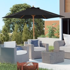 Outsunny Parasol przeciwsłoneczny Parasol ogrodowy 3-stopniowy bambus 180/m2 Poliester