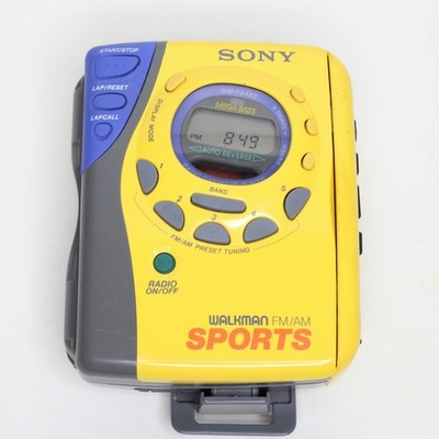 Vtg Sony Walkman Sports Wm-fs493 Cassette Tape Player Headphones