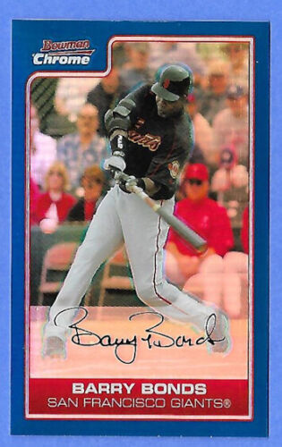 2006 Bowman Chrome Blue Refractor   Barry Bonds Facsimile Auto  #104/150 - Picture 1 of 2