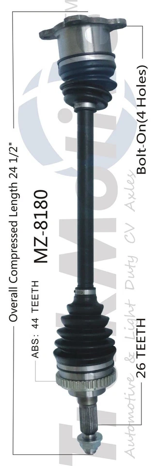 Eje CV SurTrack MZ8180 para Mazda Miata 94-95 transmisión trasera izquierda o paso derecho Foto 4 de 4