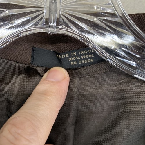 Mens 100% Wool Henry Grethel Design Suit Jacket 44 Regular Brown - Picture 13 of 15