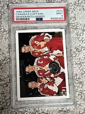 PSA 9 HOCKEY CARD 1990 UPPER DECK ERIC LINDROS ROOKIE CANADA’S CAPTAINS DRAPER